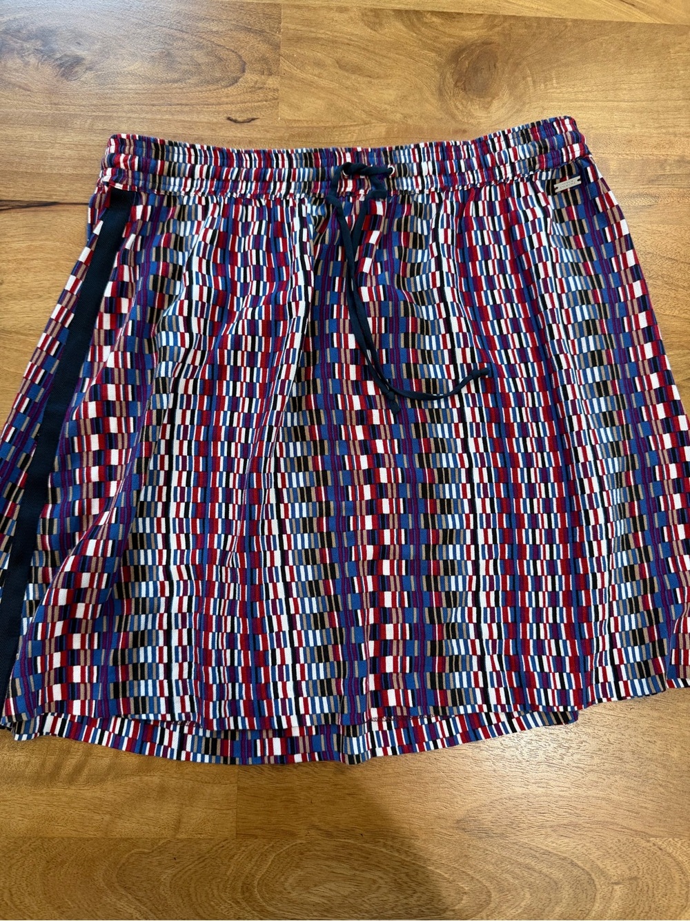 Armani Exchange Multicolor Patterned Drawstring Skirt Size 4
